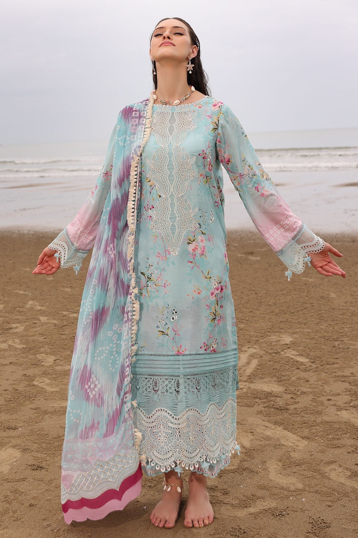 Nureh | Gardenia Embroidered Lawn 25 | NSG-173 - by - Libasekhas UK - Registered Vendor of : Nureh - 100% Original Designer Dresss