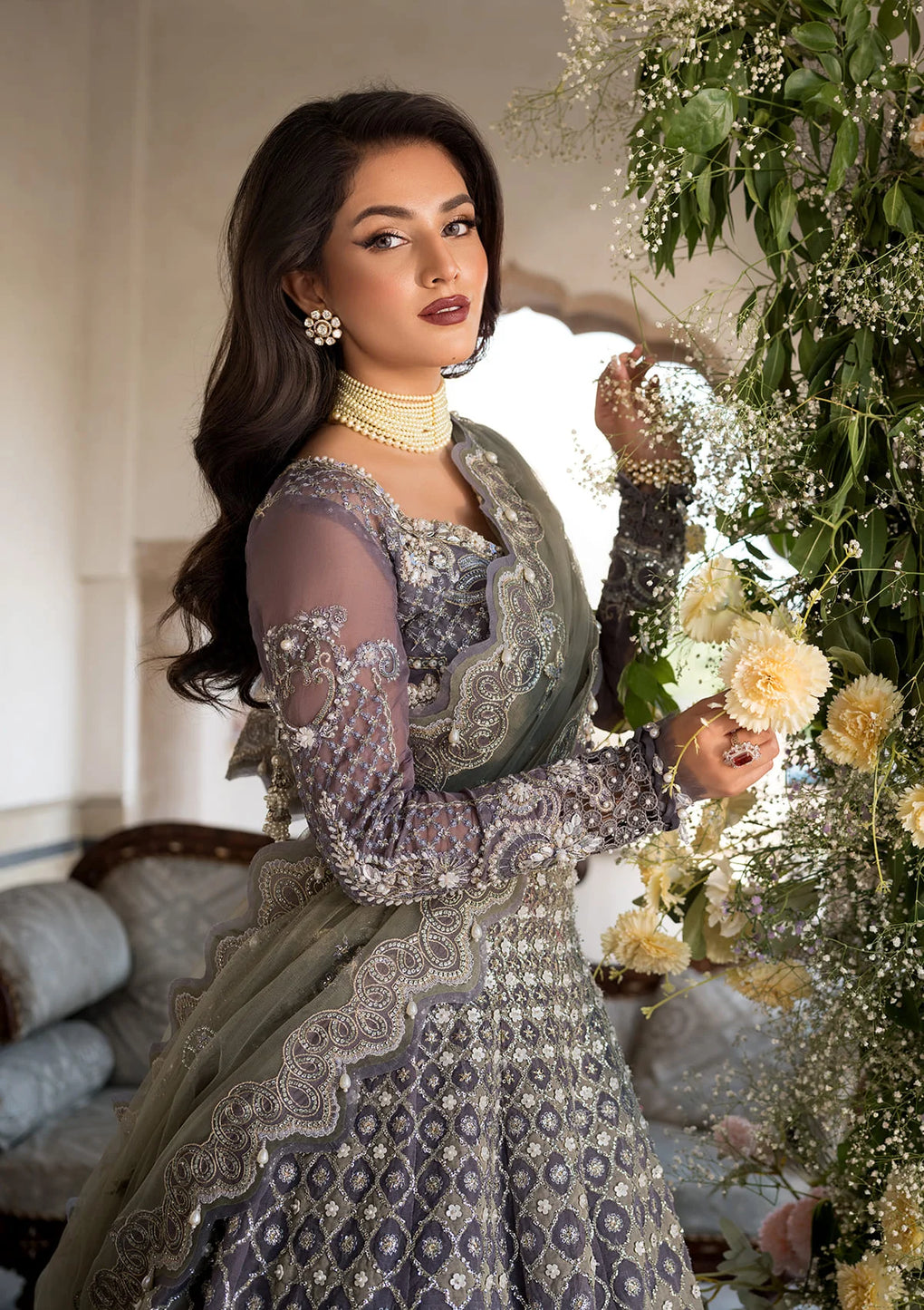 Elaf Premium | Formal Handwork Collection | EFH-02 NAZNEEN - by - Libasekhas UK - Registered Vendor of : Elaf Premium - 100% Original Designer Dresss