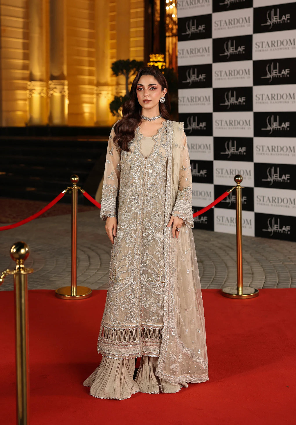 Elaf Premium | Stardom Formal Handwork 25 | ESH-08 STARDUST - by Libasekhas UK - Registered Vendor of : Elaf Premium - 100% Original Designer Dress