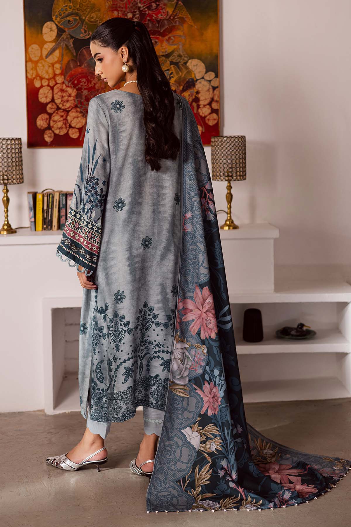 Nureh | Linen Jacquard | SP-193 - by Libasekhas UK - Registered Vendor of : Nureh - 100% Original Designer Dress