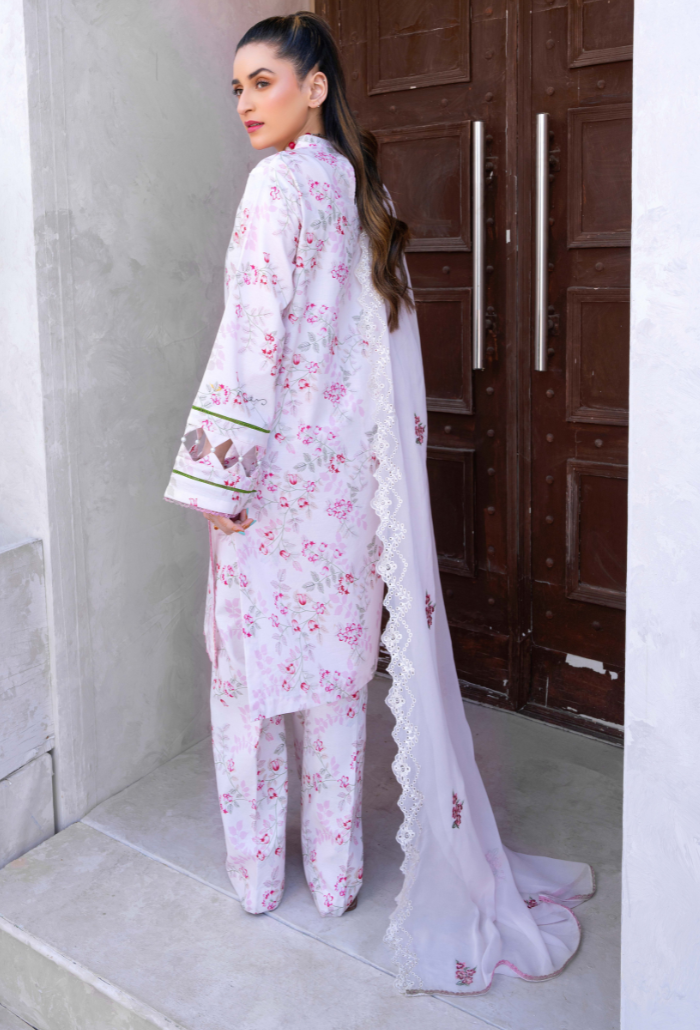 Humdum | Gardenia Lawn 24 | PLG 3 - D08 - by - Libasekhas UK - Registered Vendor of : HumDum - 100% Original Designer Dresss