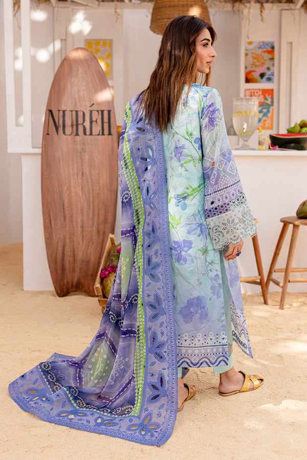 Nureh | Gardenia Lawn 24 | NS-130 A - by - Libasekhas UK - Registered Vendor of : Nureh - 100% Original Designer Dresss