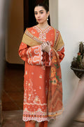 Farasha | Summer Weaves Embroidered Lawn | Orange Petal - by - Libasekhas UK - Registered Vendor of : Farasha - 100% Original Designer Dresss