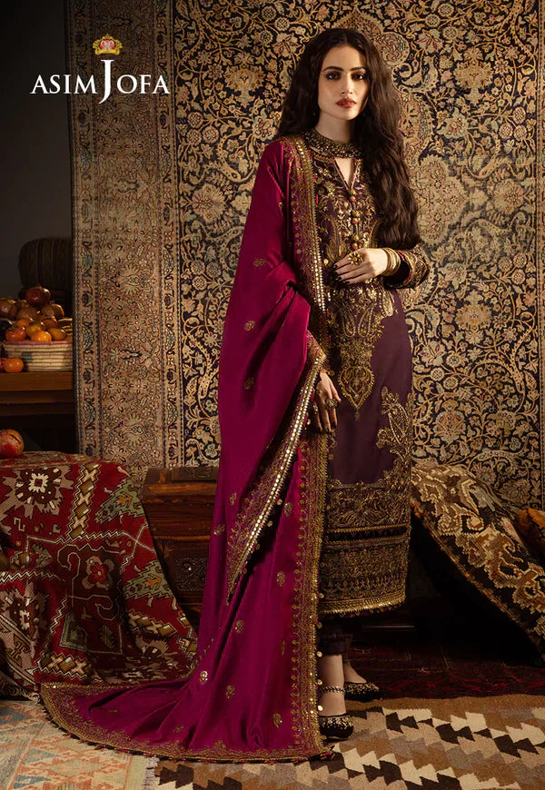 Asim Jofa | Kashmiri Tanka | AJKT 05 - by - Libasekhas UK - Registered Vendor of : Asim Jofa - 100% Original Designer Dresss