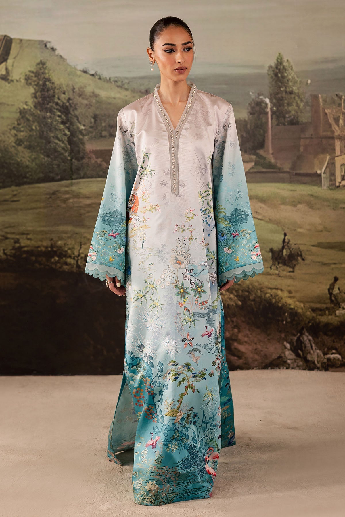 Nureh | Shades of Winter | NP-672 - by Libasekhas UK - Registered Vendor of : Nureh - 100% Original Designer Dress