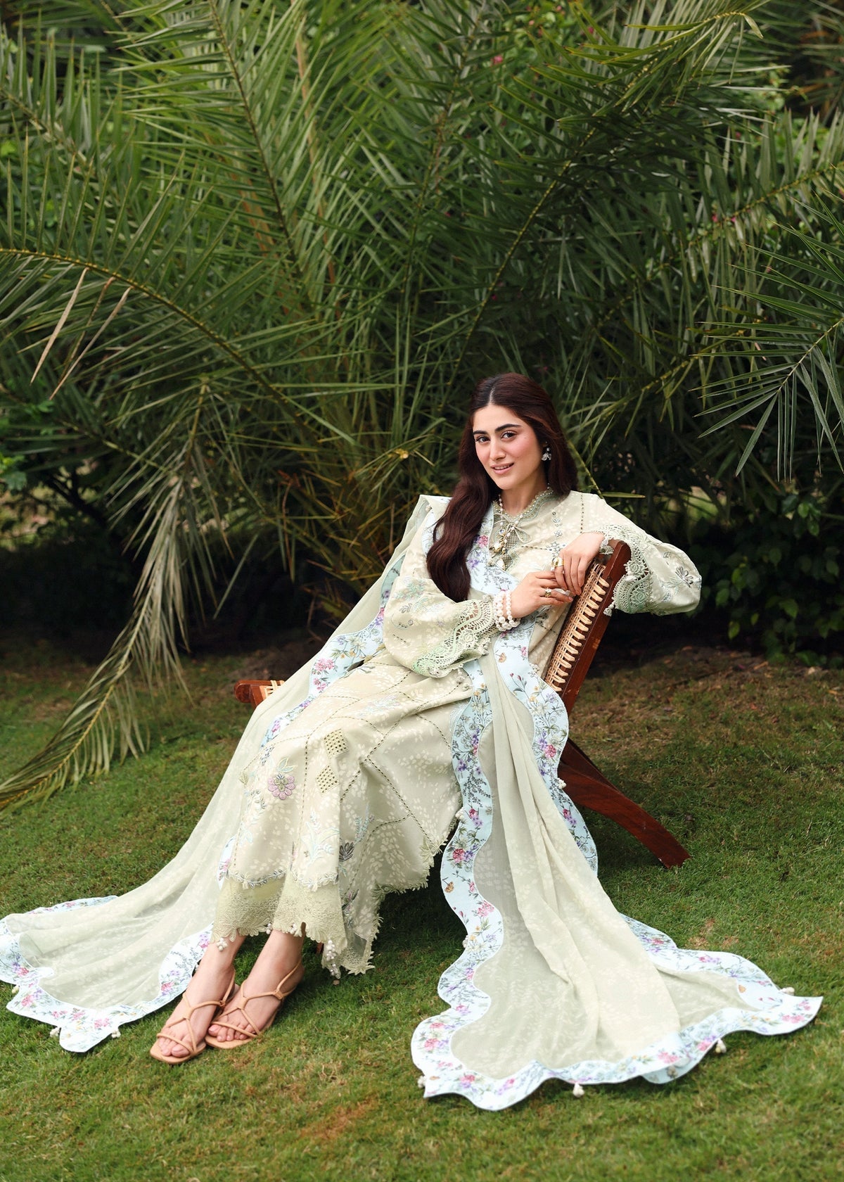 Sardinia | Embroidered Lawn Edit 26 | Monsoon Sage - by Libasekhas UK - Registered Vendor of : Sardinia - 100% Original Designer Dress