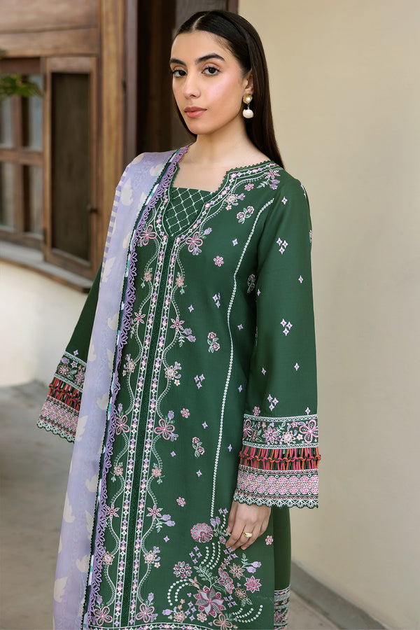 Farasha | Summer Weaves Embroidered Lawn | Emerald Eclips - by - Libasekhas UK - Registered Vendor of : Farasha - 100% Original Designer Dresss