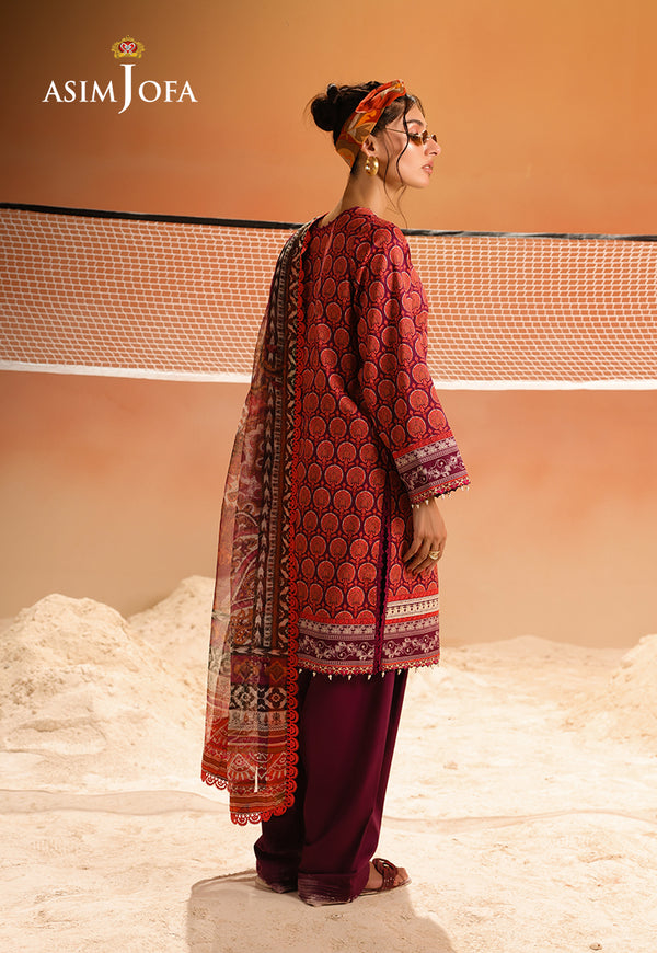 Asim Jofa | Summer Rhapsody | AJUBU-26 Printed Embroidered Lawn - by Libasekhas UK - Registered Vendor of : Asim Jofa - 100% Original Designer Dress