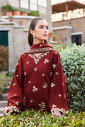 Farasha | Sorine Summer 26 | Maroon Majesty - by Libasekhas UK - Registered Vendor of : Farasha - 100% Original Designer Dress