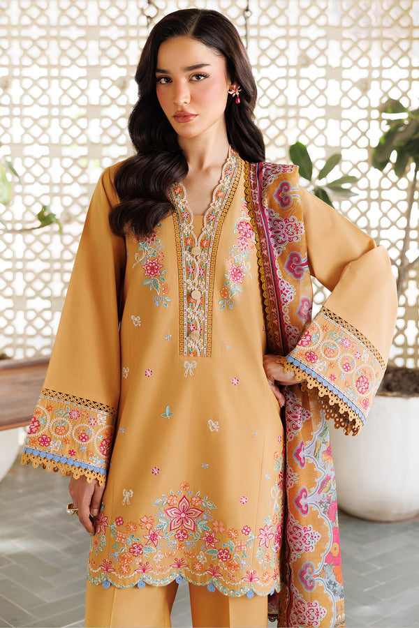 Farasha | Summer Weaves Embroidered Lawn | Golden Bloom - by - Libasekhas UK - Registered Vendor of : Farasha - 100% Original Designer Dresss