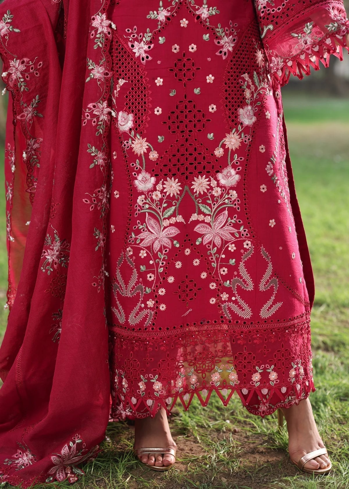 Sardinia | Tales of Petals | FLORAL FUCHSIA - by Libasekhas UK - Registered Vendor of : Sardinia - 100% Original Designer Dress