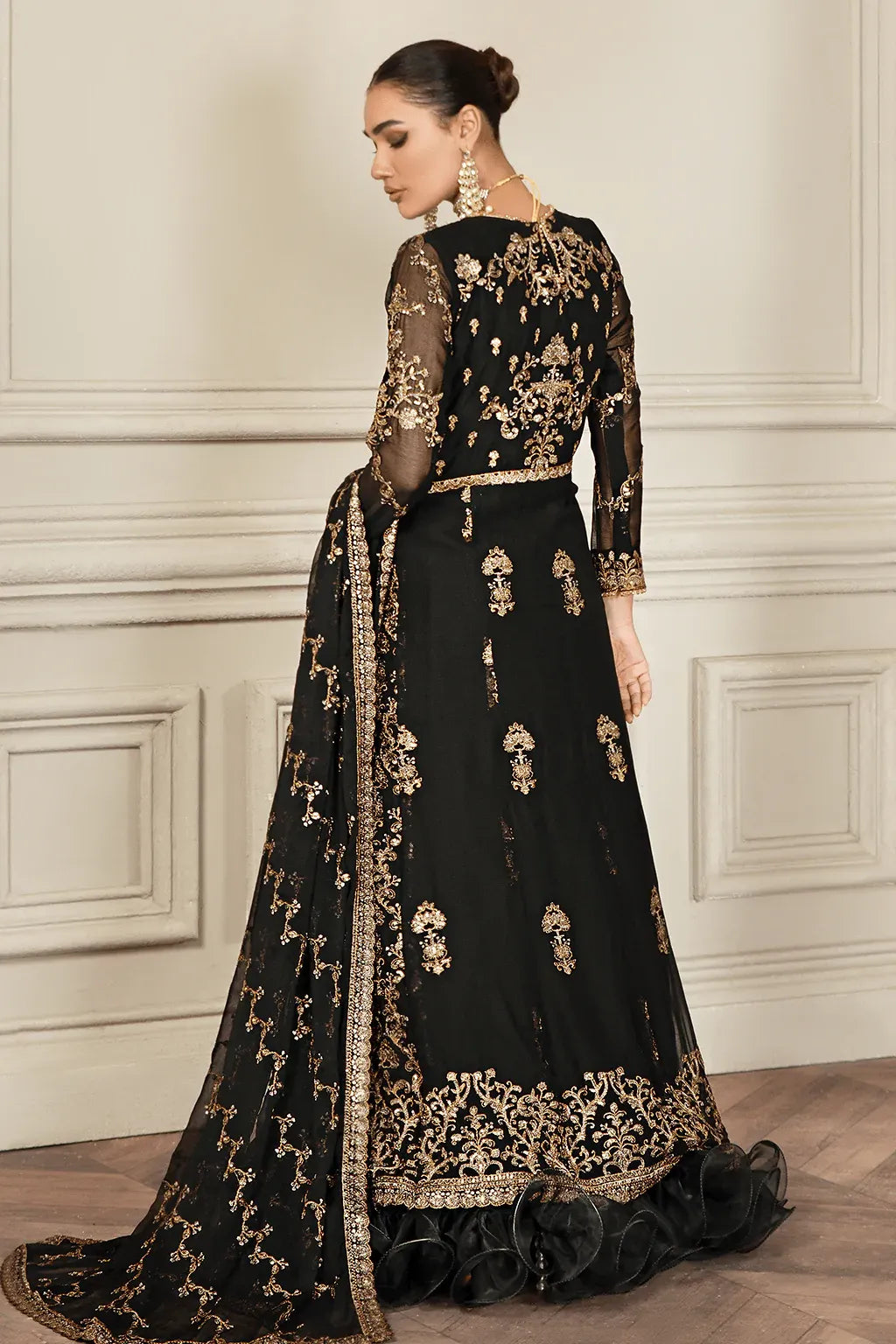 Zarif | Mehroz Formals | Black Ruby - by - Libasekhas UK - Registered Vendor of : Zarif - 100% Original Designer Dresss
