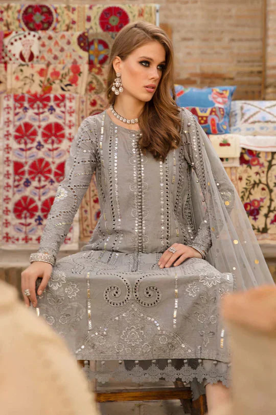 Maria B | Luxury Lawn | D-2308-B - by - Libasekhas UK - Registered Vendor of : Maria B - 100% Original Designer Dresss