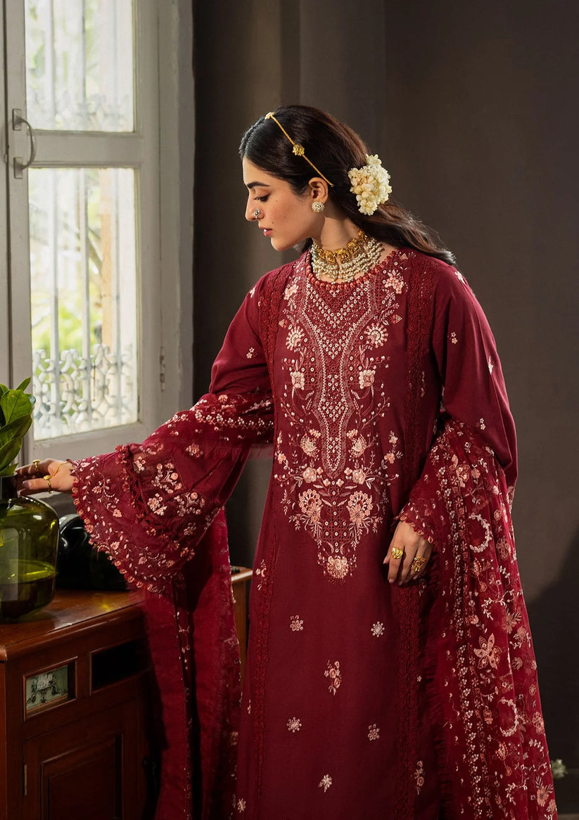 Kahf Premium | Kahf Karandi 25 | KKH-03 ROSELITH - by Libasekhas UK - Registered Vendor of : Kahf Premium - 100% Original Designer Dress