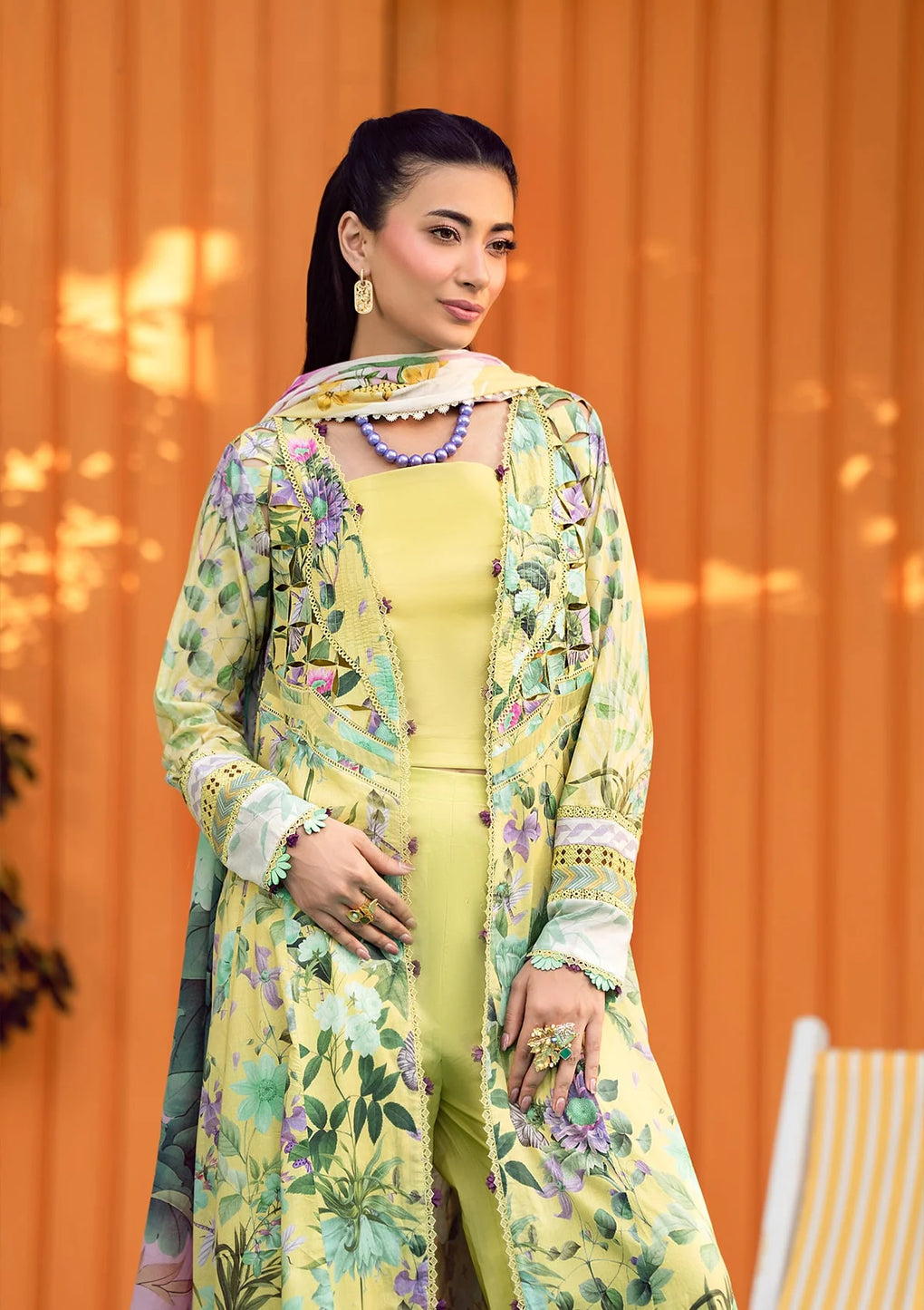 Elaf Premium | Prints 25 | EPS-7A DAISY FIELDS - by - Libasekhas UK - Registered Vendor of : Elaf Premium - 100% Original Designer Dresss