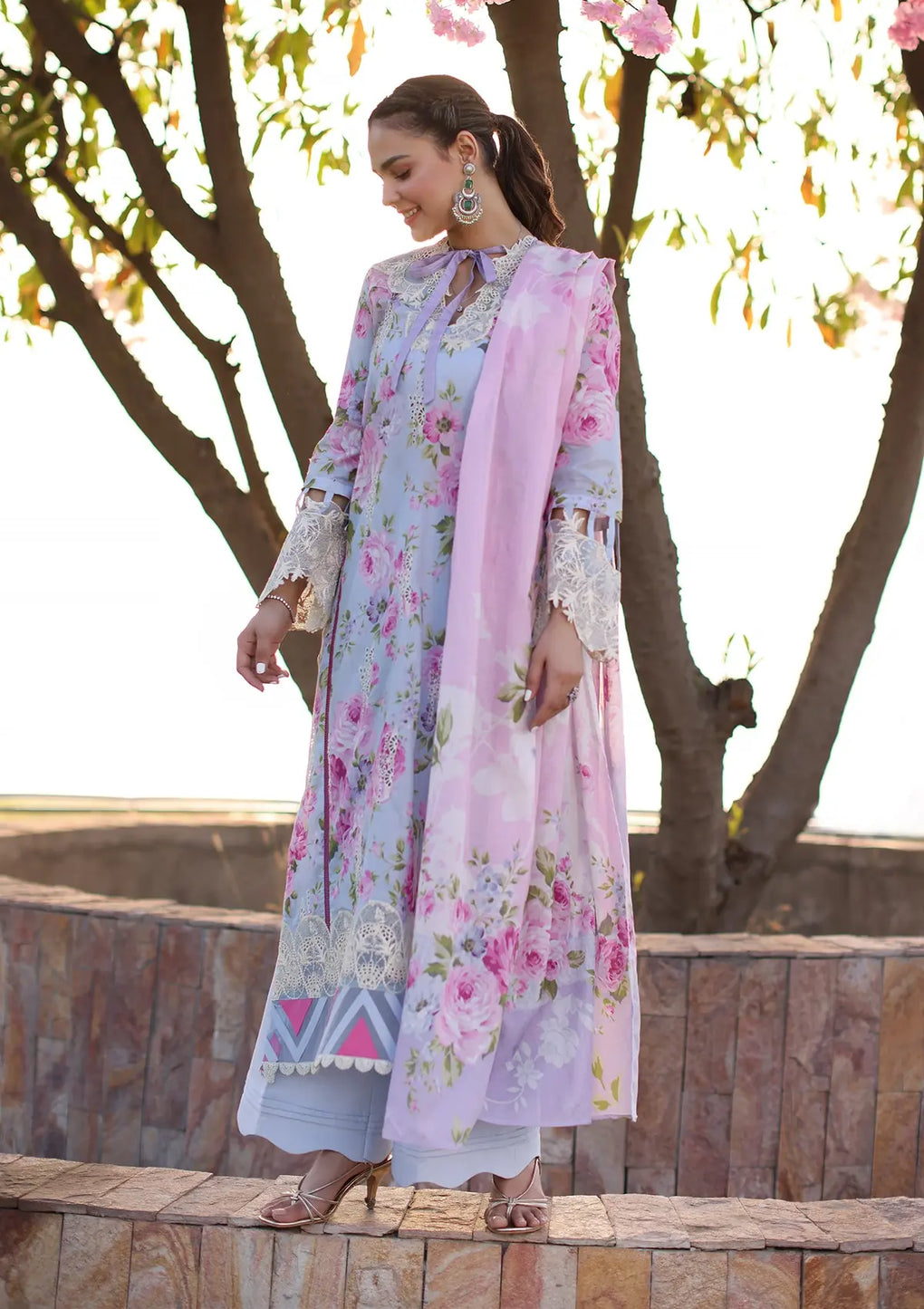 Elaf Premium | Prints Chikankari 24 | 04A OCEAN BLOSSOMS - Luxury -  Libasekhas