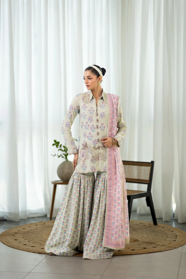 Wahaj M Khan | Sanam Luxe | Mint Ãlan GS - by Libasekhas UK - Registered Vendor of : Wahaj M Khan - 100% Original Designer Dress