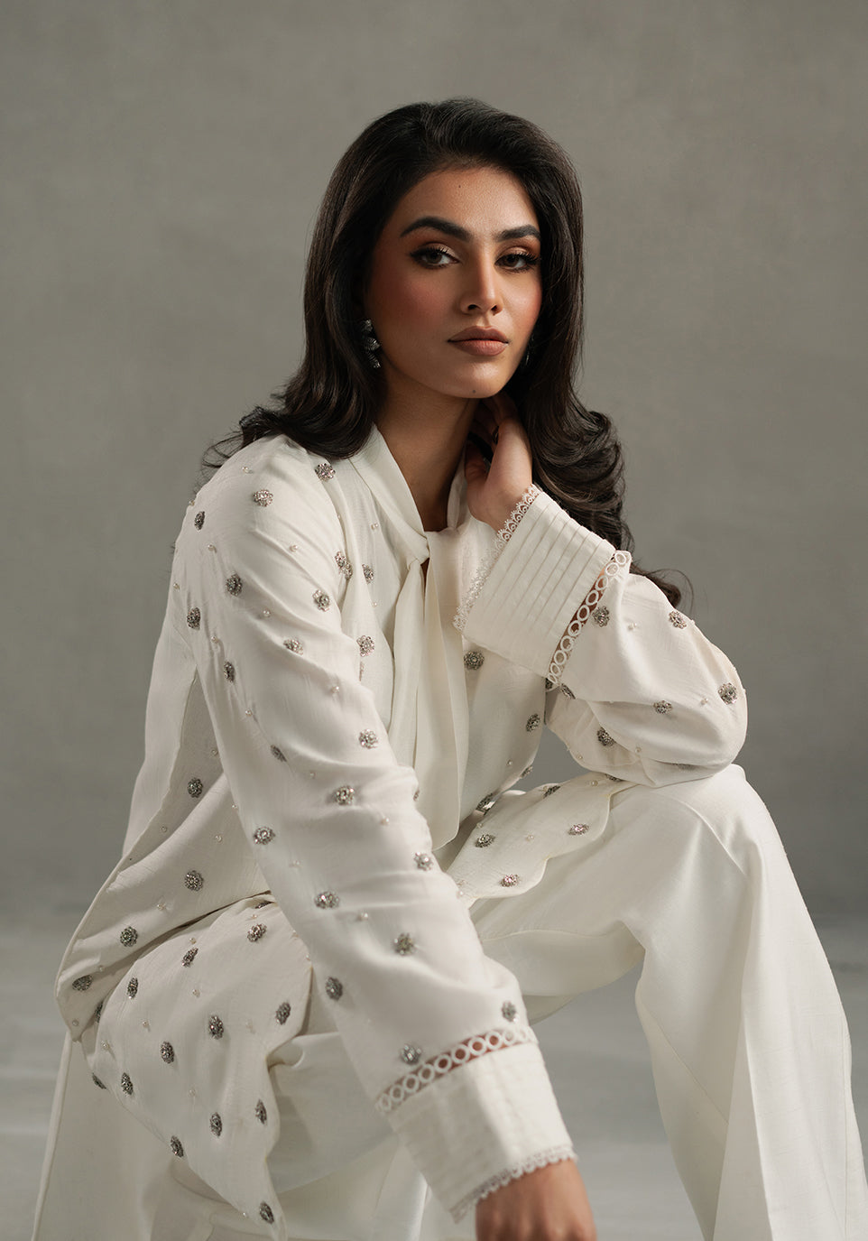 Zarqash | Silk Edit | ZQS 008 OPAL - by - Libasekhas UK - Registered Vendor of : Zarqash - 100% Original Designer Dresss