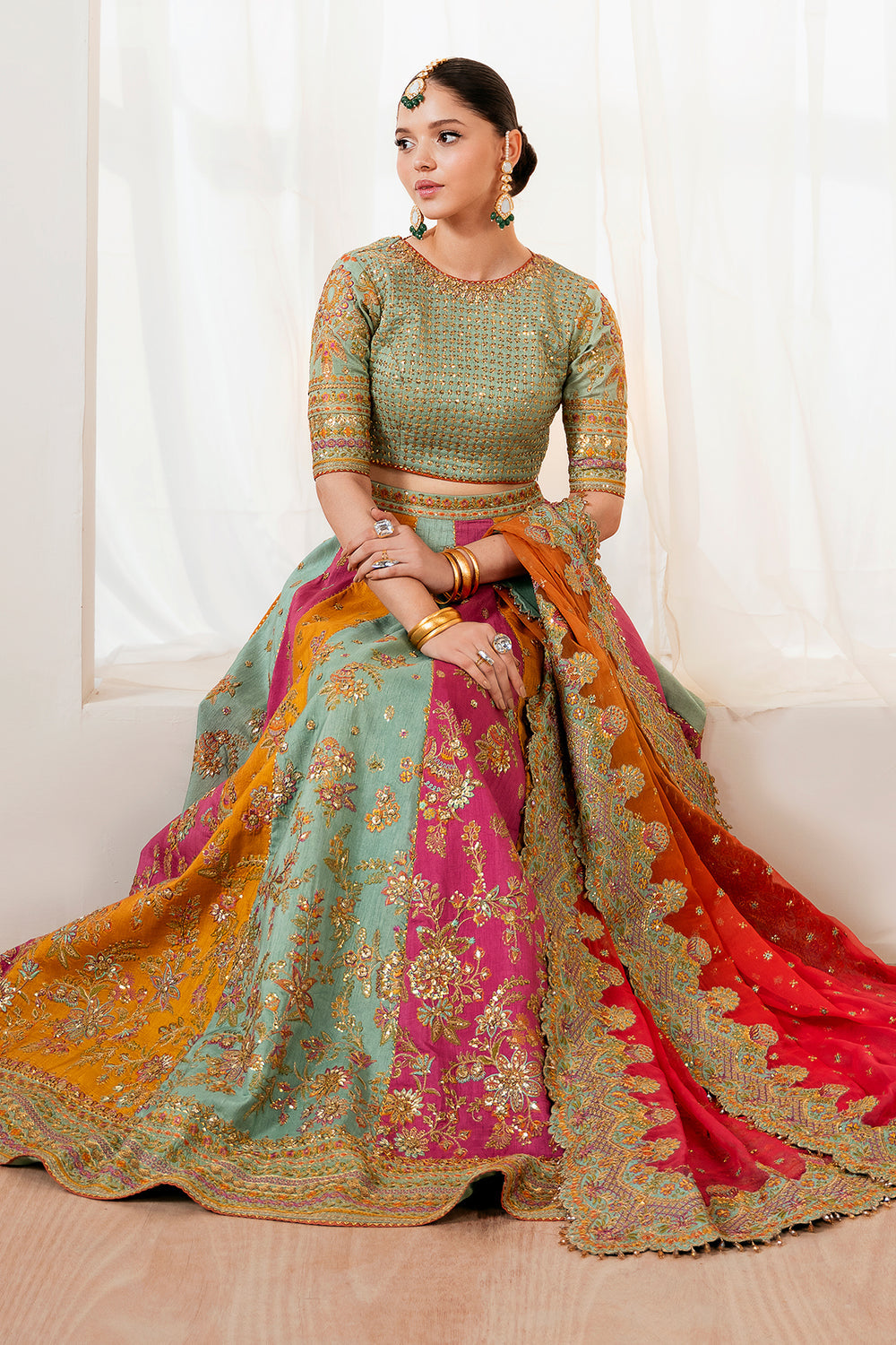 Baroque | Formals Collection | EMBROIDERED SILK UF-4036 - by Libasekhas UK - Registered Vendor of : Baroque - 100% Original Designer Dress