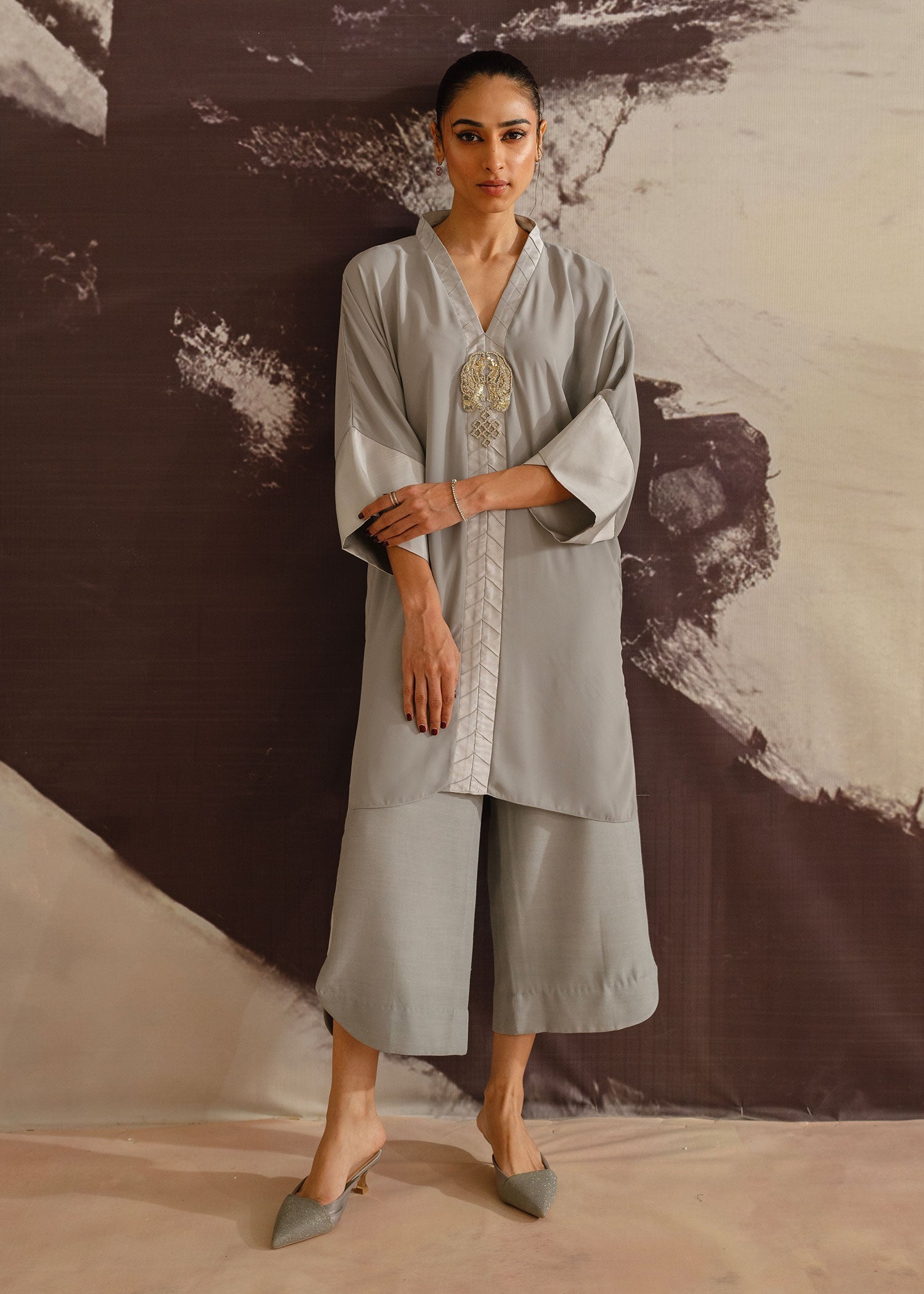 Mahgul | Eye of Cemal | Grey Jewel - by - Libasekhas UK - Registered Vendor of : Mahgul - 100% Original Designer Dresss