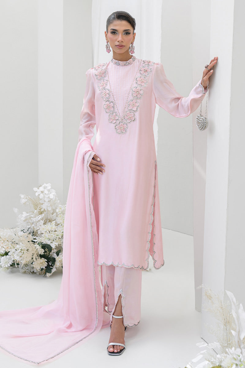 Chic Ophicial | Aarzu Luxe Pret | Blush Petal - by Libasekhas UK - Registered Vendor of : Chic Ophicial - 100% Original Designer Dress
