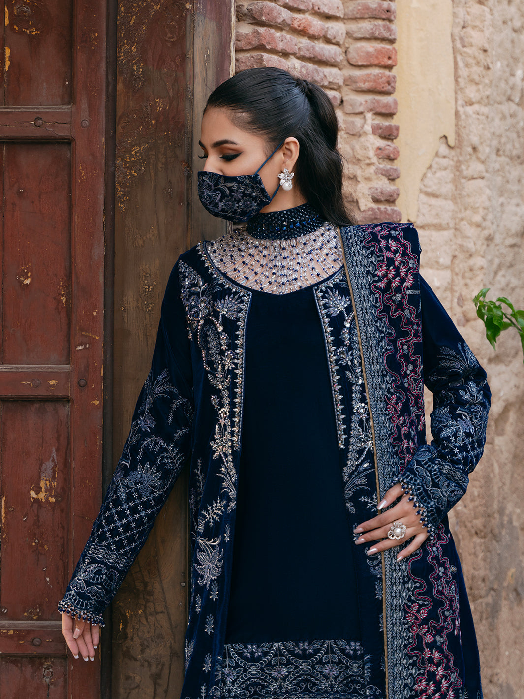 Flossie | Siara Velvet Formals | V-106 - B - by - Libasekhas UK - Registered Vendor of : Flossie - 100% Original Designer Dresss