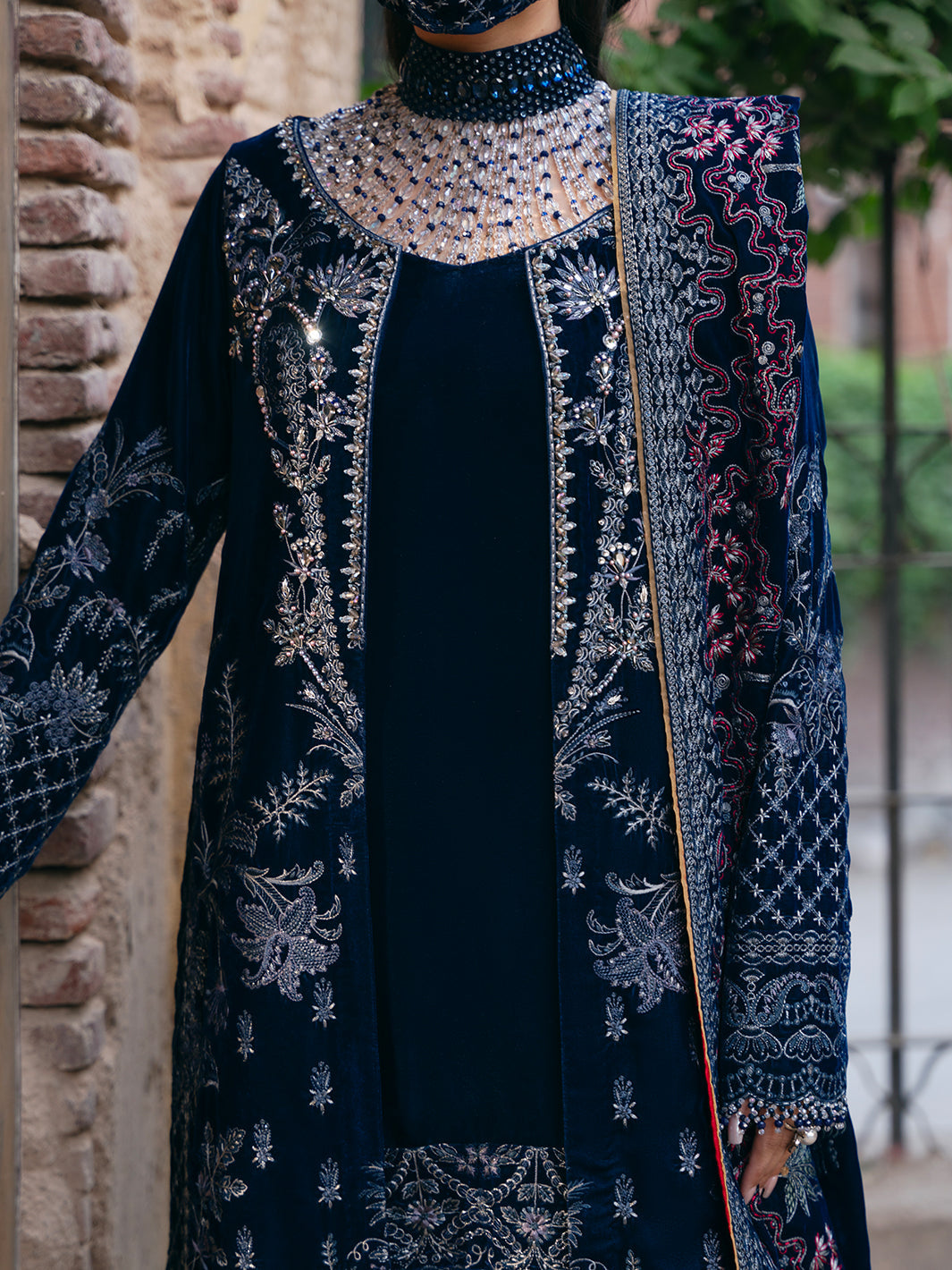 Flossie | Siara Velvet Formals | V-106 - B - by - Libasekhas UK - Registered Vendor of : Flossie - 100% Original Designer Dresss