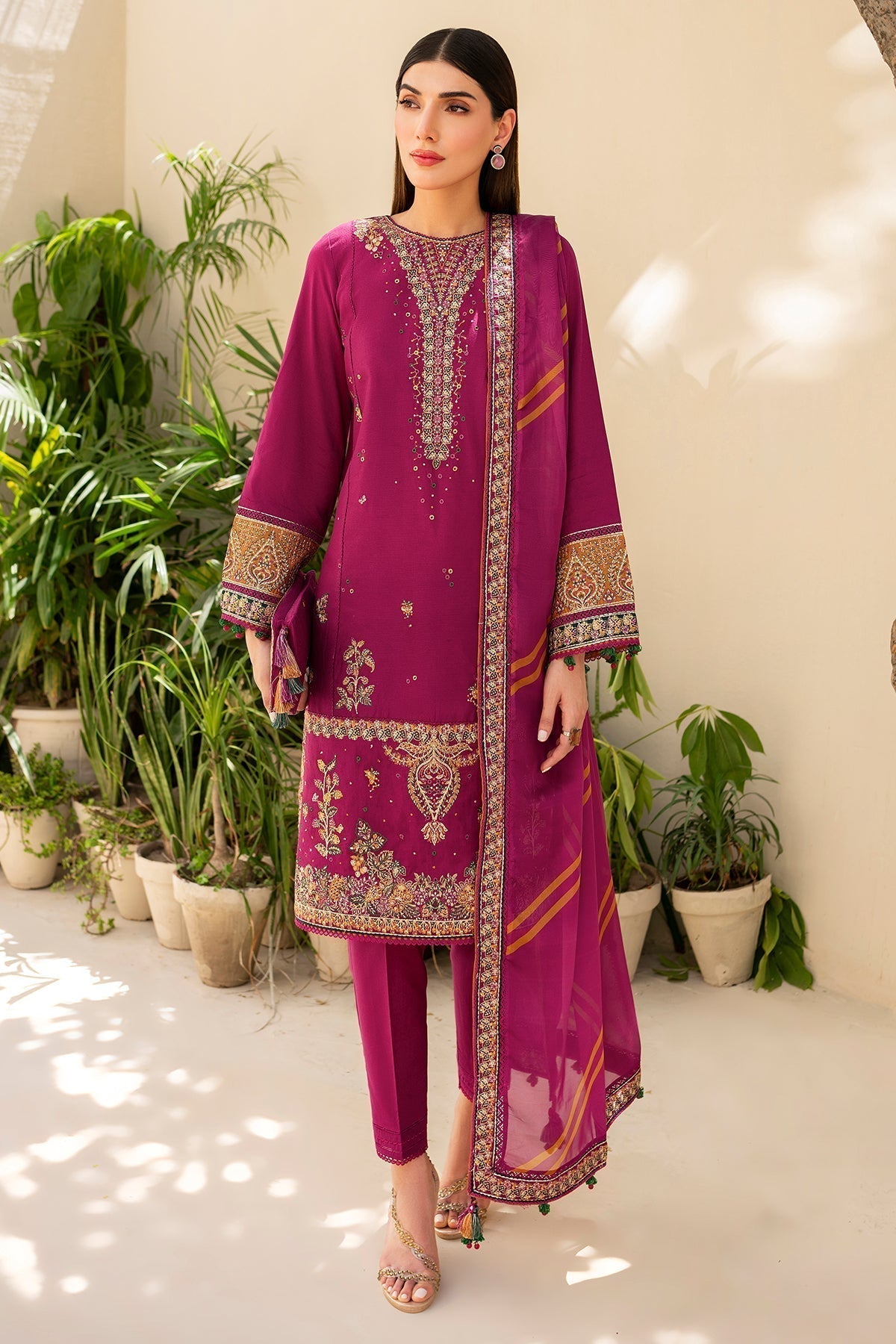 Jazmin | Irish Lawn SS 24 | D10 - by - Libasekhas UK - Registered Vendor of : Jazmin - 100% Original Designer Dresss