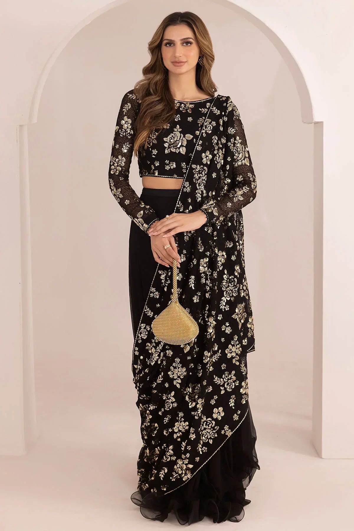 Jazmin | Formals Collection | EMBROIDERED CHIFFON UC-3021 - by - Libasekhas UK - Registered Vendor of : Jazmin - 100% Original Designer Dresss