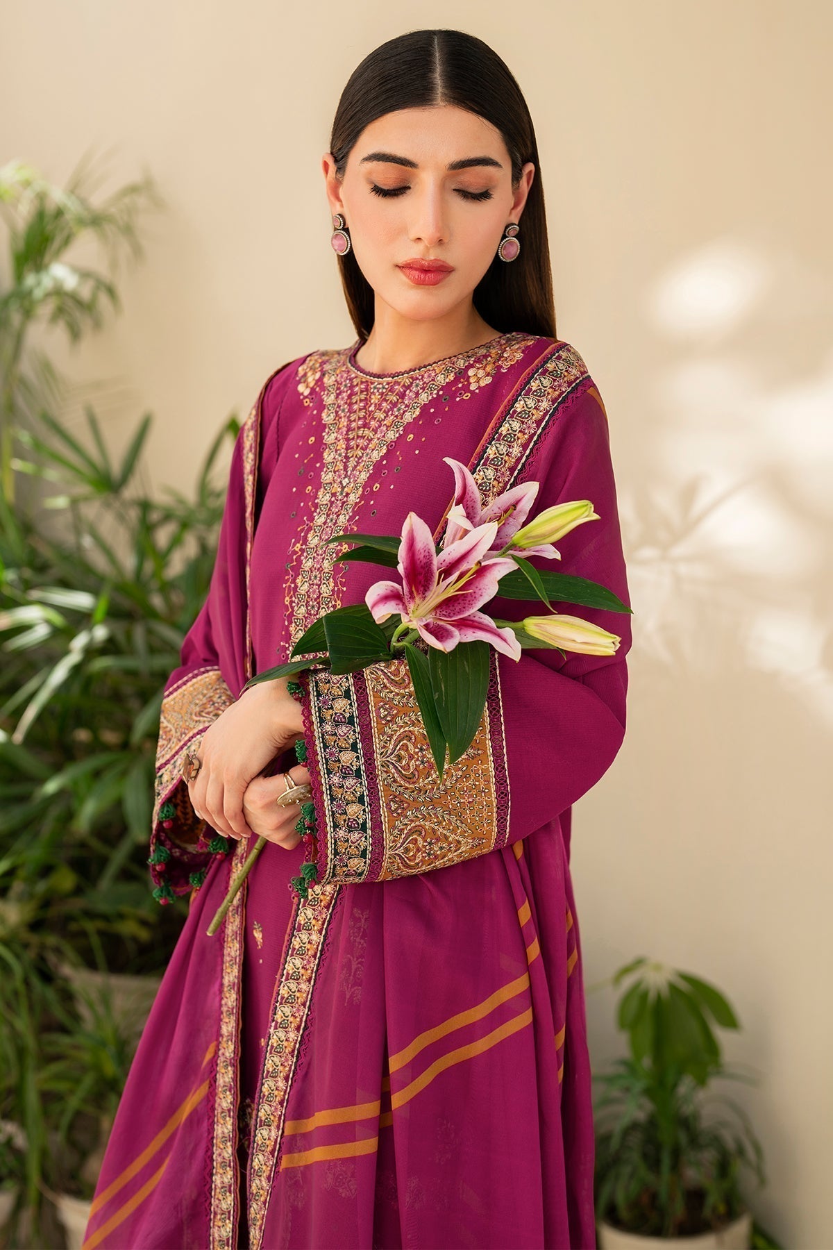 Jazmin | Irish Lawn SS 24 | D10 - by - Libasekhas UK - Registered Vendor of : Jazmin - 100% Original Designer Dresss