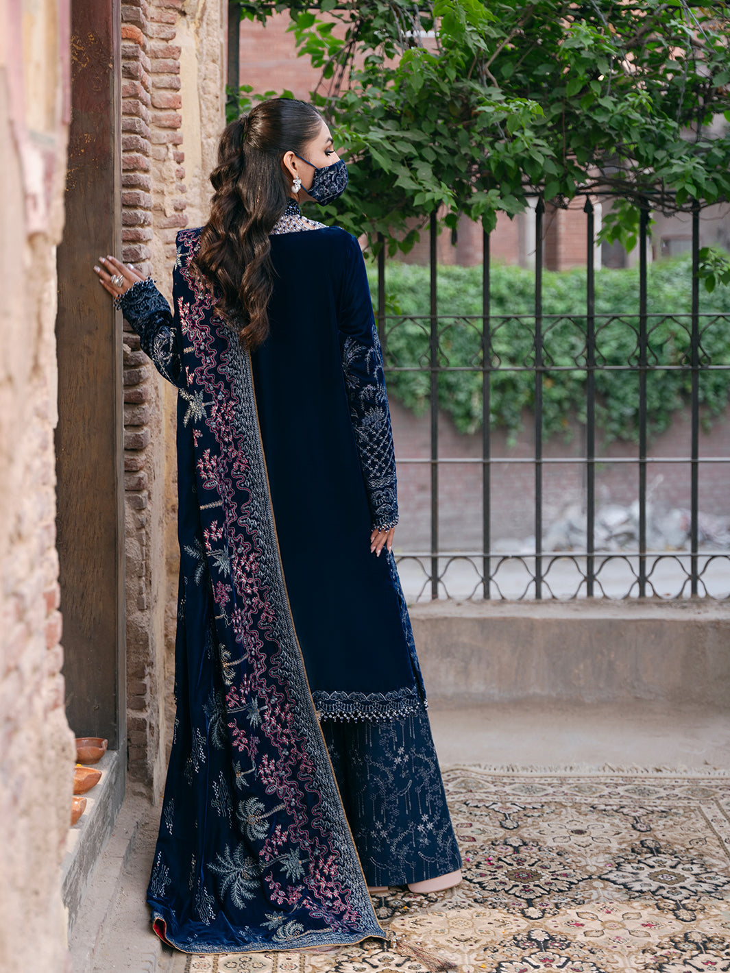 Flossie | Siara Velvet Formals | V-106 - B - by - Libasekhas UK - Registered Vendor of : Flossie - 100% Original Designer Dresss