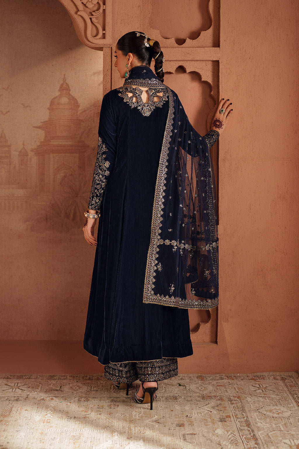 Iznik | Velvet 25 | IV-66 Embroidered Velvet - by Libasekhas UK - Registered Vendor of : Iznik - 100% Original Designer Dress
