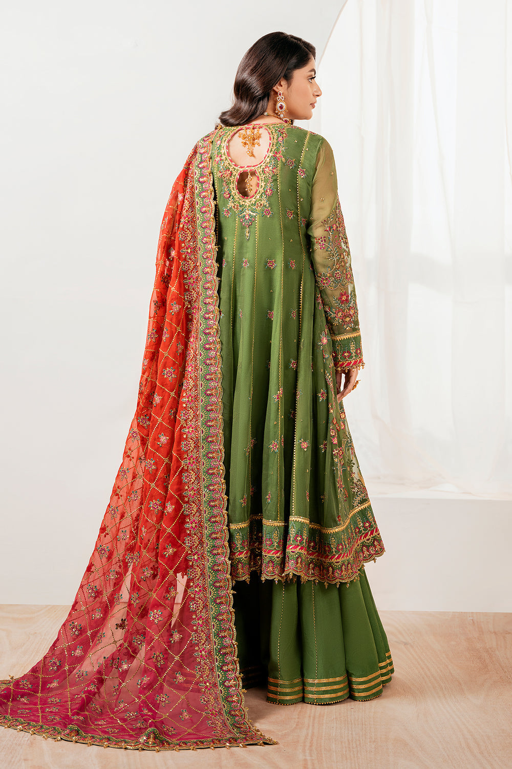 Baroque | Formals Collection | EMBROIDERED CHIFFON UF-4037 - by Libasekhas UK - Registered Vendor of : Baroque - 100% Original Designer Dress