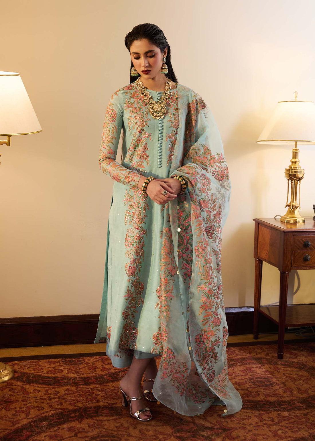 Hussain Rehar | Luxury Pret SS 24 | Salji - by - Libasekhas UK - Registered Vendor of : Hussain Rehar - 100% Original Designer Dresss