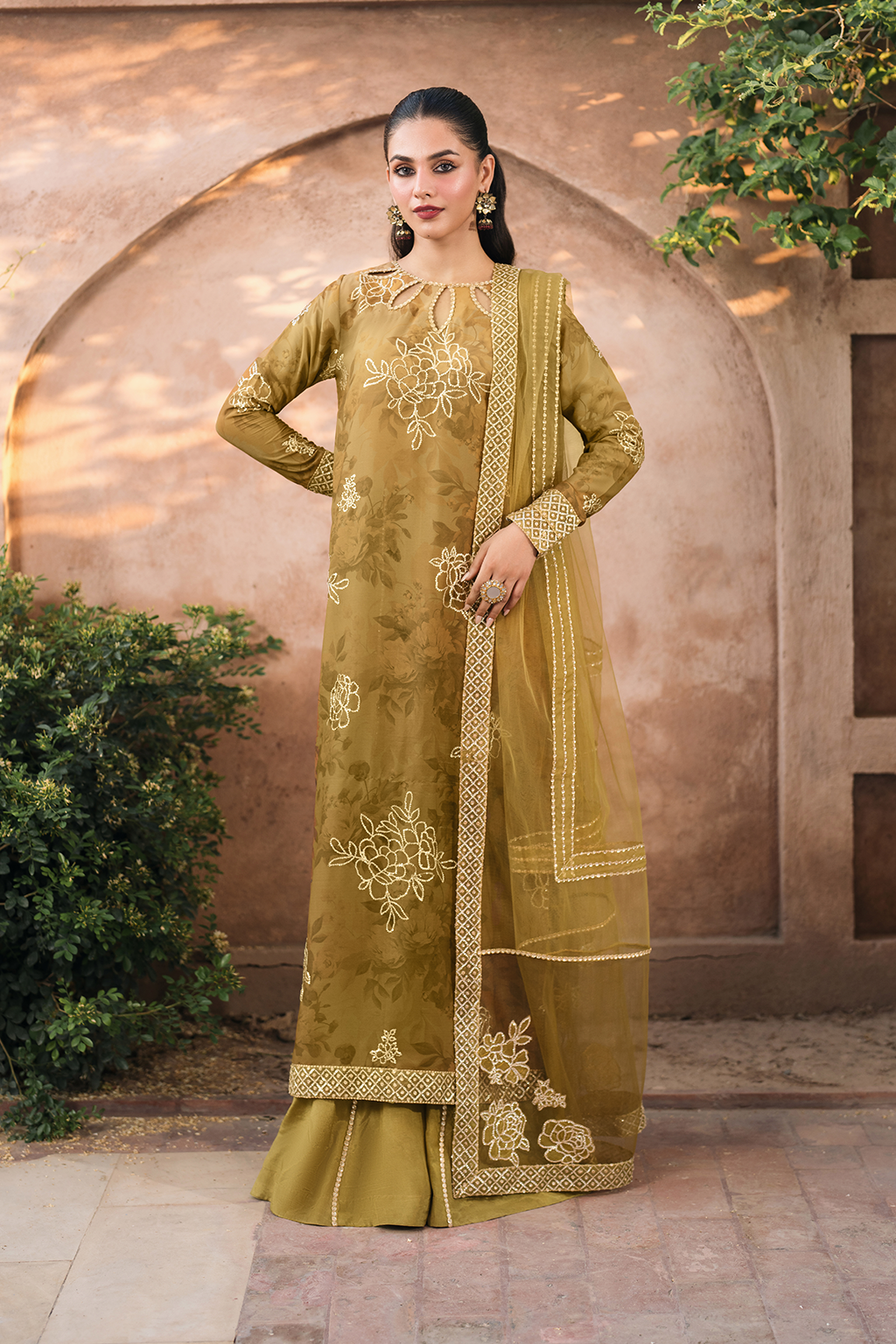 Iznik | Bandhani Formals | UE-332 - by - Libasekhas UK - Registered Vendor of : Iznik - 100% Original Designer Dresss