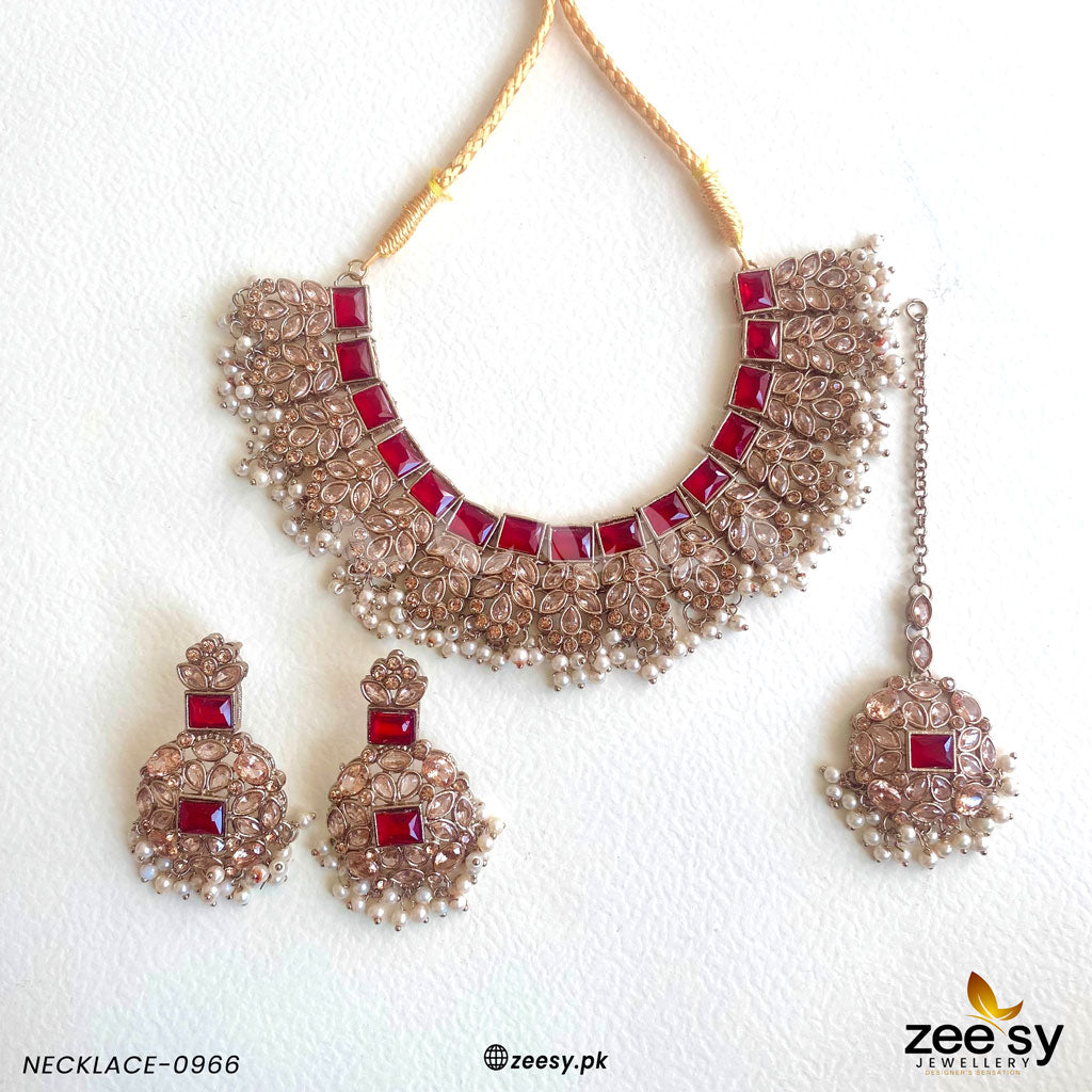 Necklace-0966 - by - Libasekhas UK - Registered Vendor of : Zeesy - 100% Original Designer Dresss