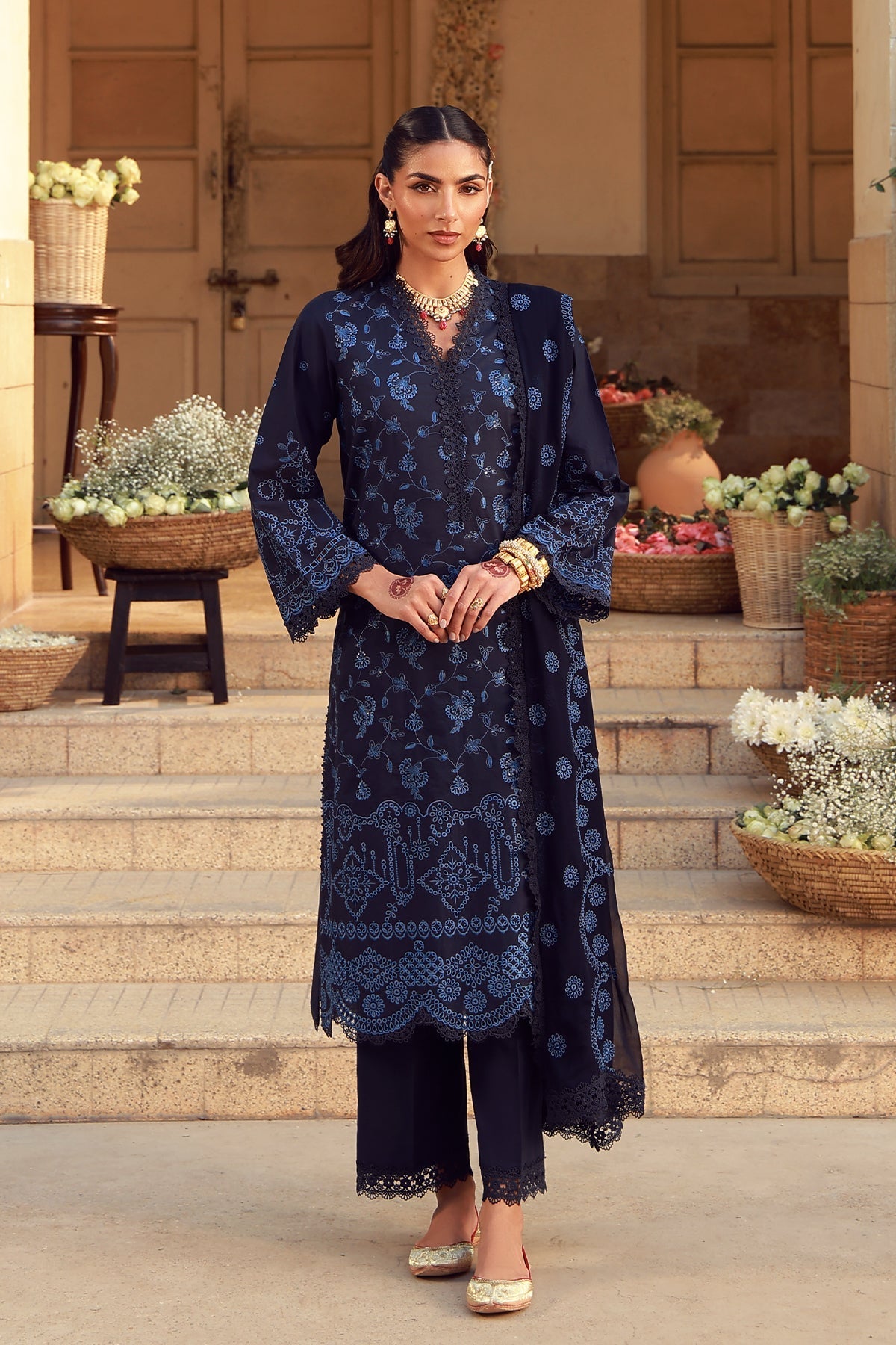 Sahar | Festive Edit 26 | Nocturne Indigo - by Libasekhas UK - Registered Vendor of : Sahar - 100% Original Designer Dress