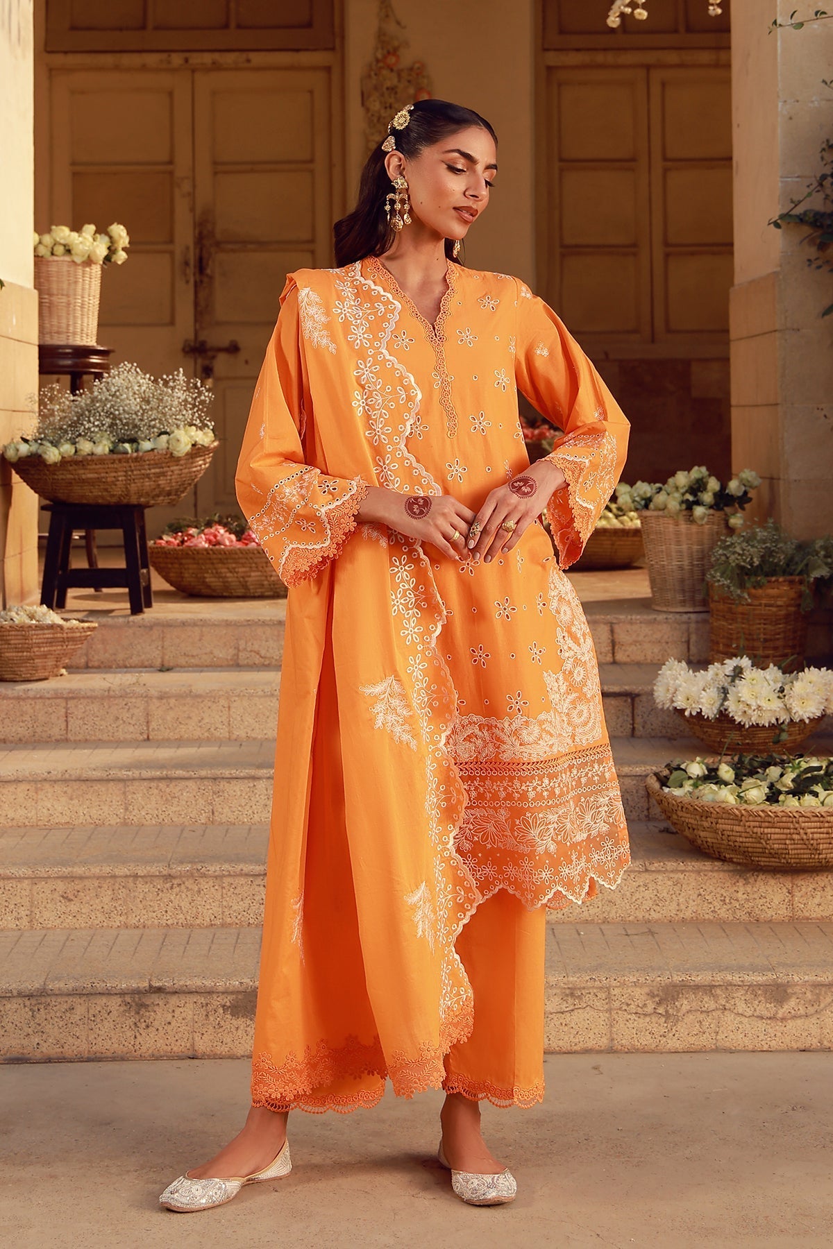 Sahar | Festive Edit 26 | Marigold Fiesta - by Libasekhas UK - Registered Vendor of : Sahar - 100% Original Designer Dress