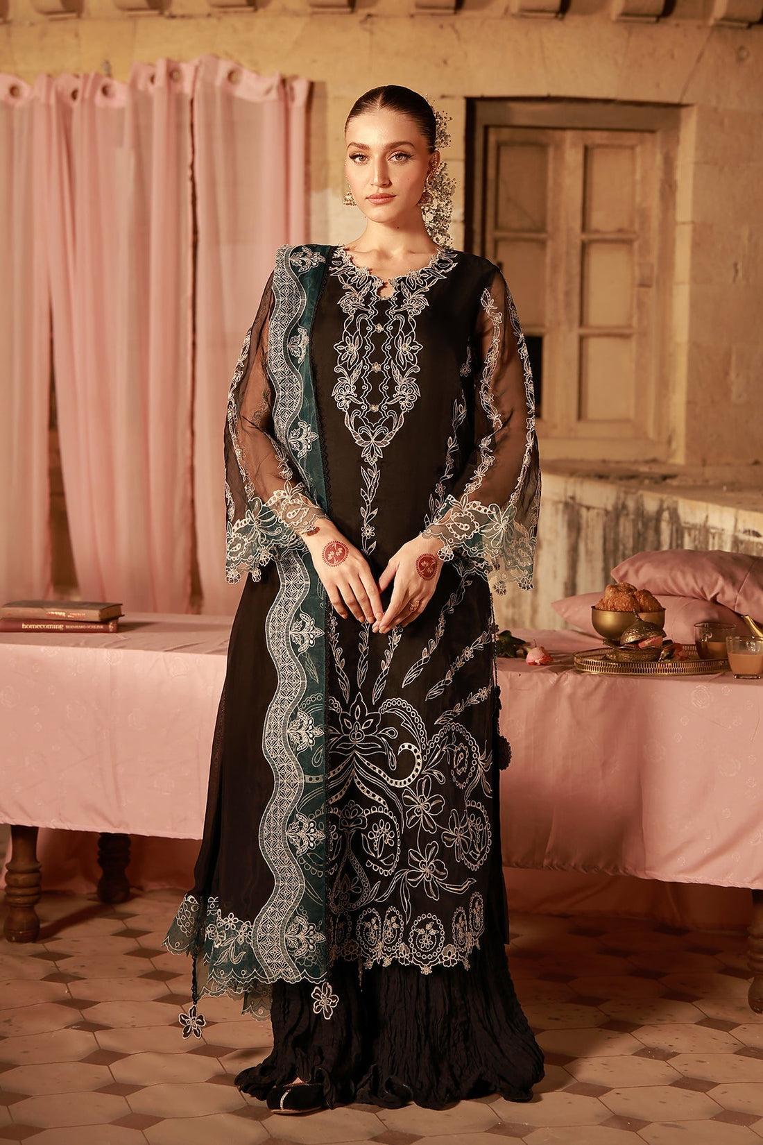 Sahar | Festive Edit 26 | Midnight Opulence - by Libasekhas UK - Registered Vendor of : Sahar - 100% Original Designer Dress