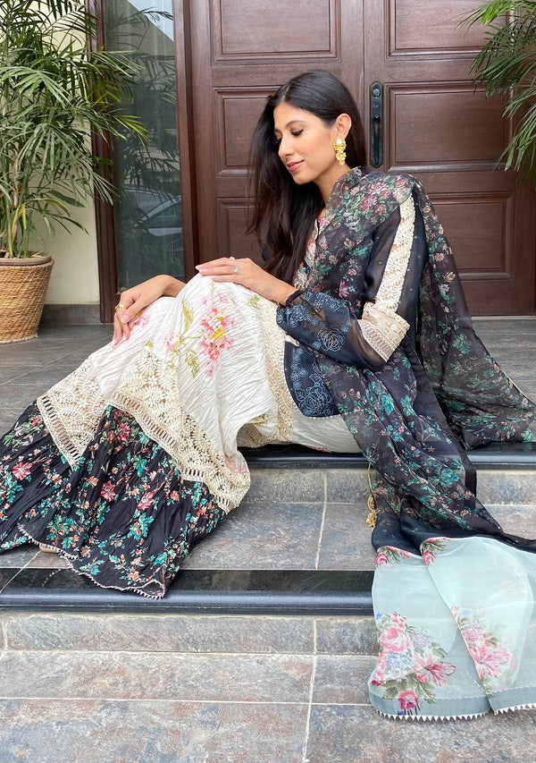 Layla Chatoor | Luxury Pret | Grey Beige - by Libasekhas UK - Registered Vendor of : Layla Chatoor - 100% Original Designer Dress