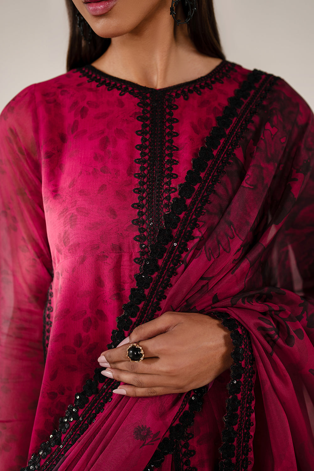 Baroque | Formals Collection | EMBROIDERED CHIFFON UF-4138 - by Libasekhas UK - Registered Vendor of : Baroque - 100% Original Designer Dress