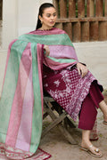 Farasha | Summer Weaves Embroidered Lawn | Satin Ruby - by - Libasekhas UK - Registered Vendor of : Farasha - 100% Original Designer Dresss