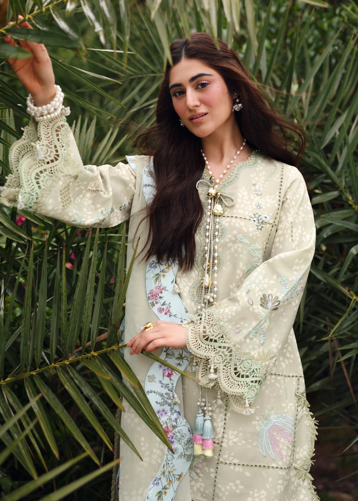 Sardinia | Embroidered Lawn Edit 26 | Monsoon Sage - by Libasekhas UK - Registered Vendor of : Sardinia - 100% Original Designer Dress