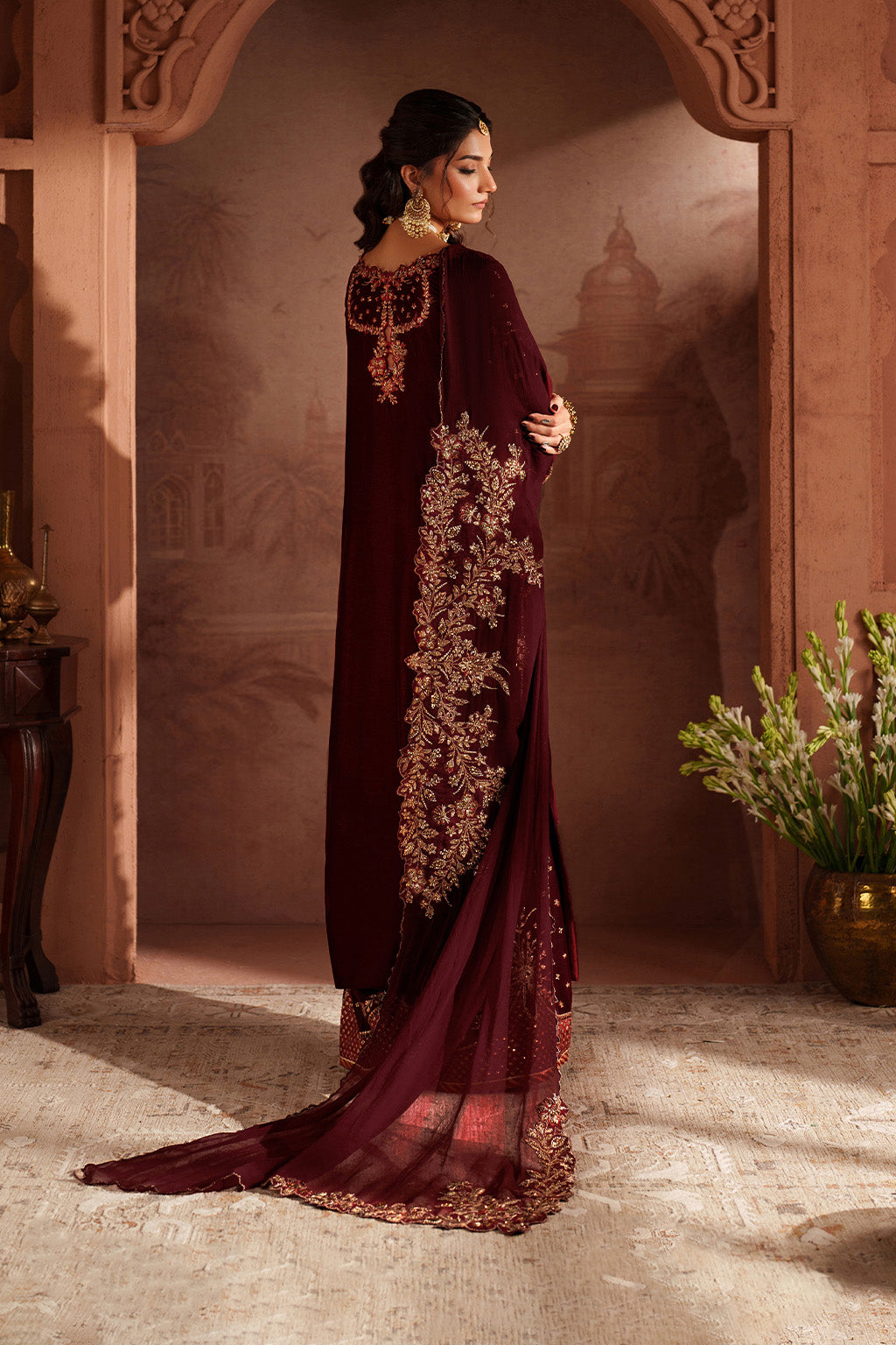 Iznik | Velvet 25 | IV-55 Embroidered Velvet - by Libasekhas UK - Registered Vendor of : Iznik - 100% Original Designer Dress