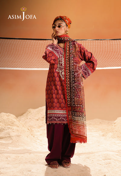 Asim Jofa | Summer Rhapsody | AJUBU-26 Printed Embroidered Lawn - by Libasekhas UK - Registered Vendor of : Asim Jofa - 100% Original Designer Dress