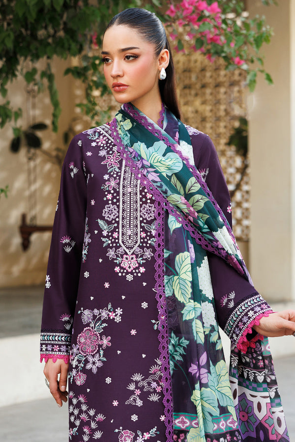Farasha | Summer Weaves Embroidered Lawn | Plum Allure - by - Libasekhas UK - Registered Vendor of : Farasha - 100% Original Designer Dresss