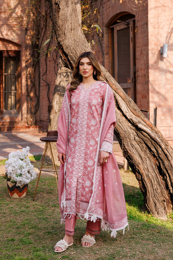 Farasha | Dastoor Embroidered Lawn SS24 | PEARL MIST - by - Libasekhas UK - Registered Vendor of : Farasha - 100% Original Designer Dresss