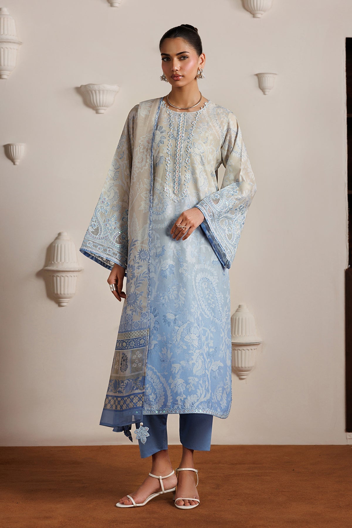 Baroque | Luxury Summer Pret | UF-4524 - by Libasekhas UK - Registered Vendor of : Baroque - 100% Original Designer Dress