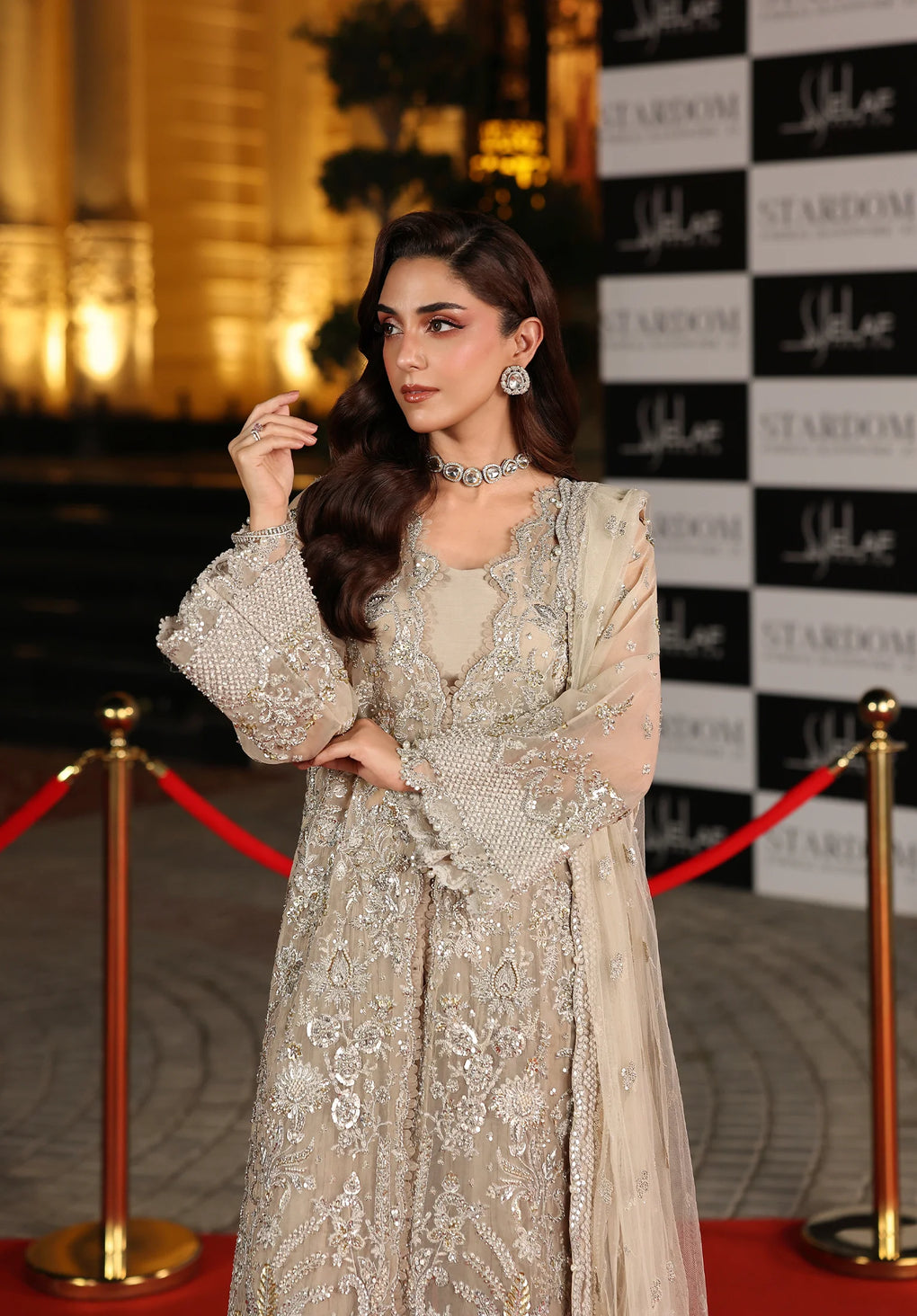 Elaf Premium | Stardom Formal Handwork 25 | ESH-08 STARDUST - by Libasekhas UK - Registered Vendor of : Elaf Premium - 100% Original Designer Dress