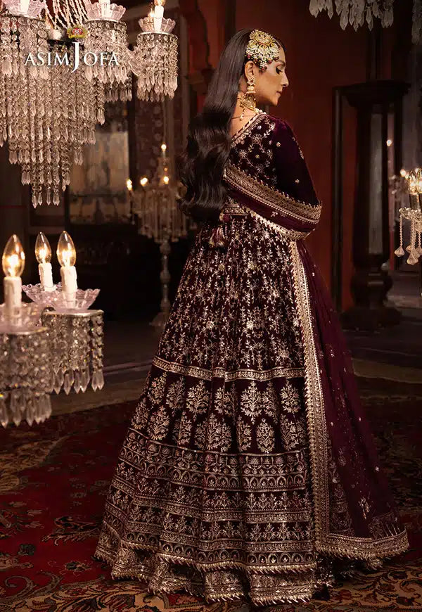 Asim Jofa | Makhmal Wedding Velvet 23 | AJMM-11 - by - Libasekhas UK - Registered Vendor of : Asim Jofa - 100% Original Designer Dresss